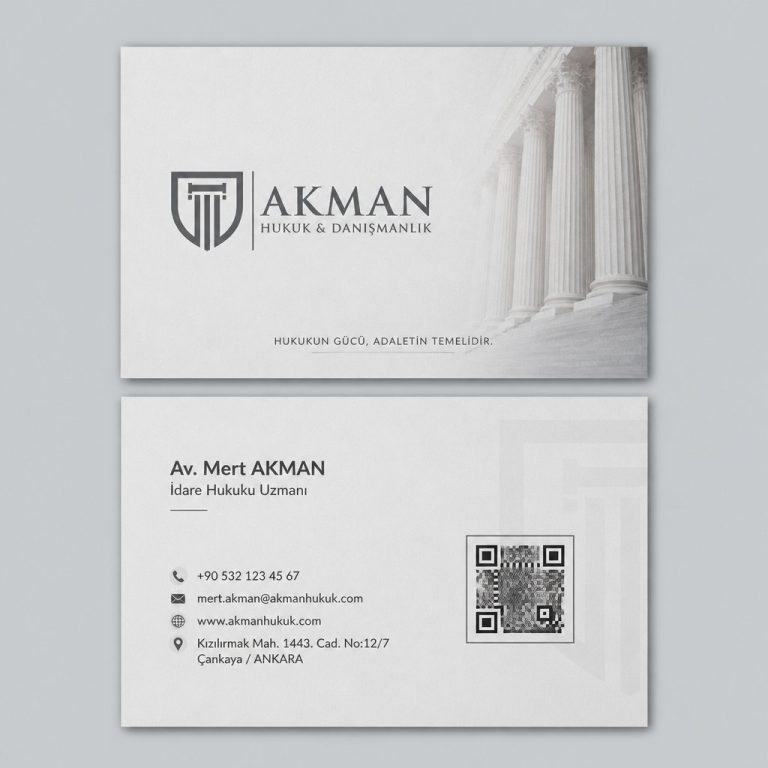 Açık Gri İdare Hukuku Avukat Kartvizit Tasarımı Açık Gri İdare Hukuku Avukat Kartvizit Tasarımı