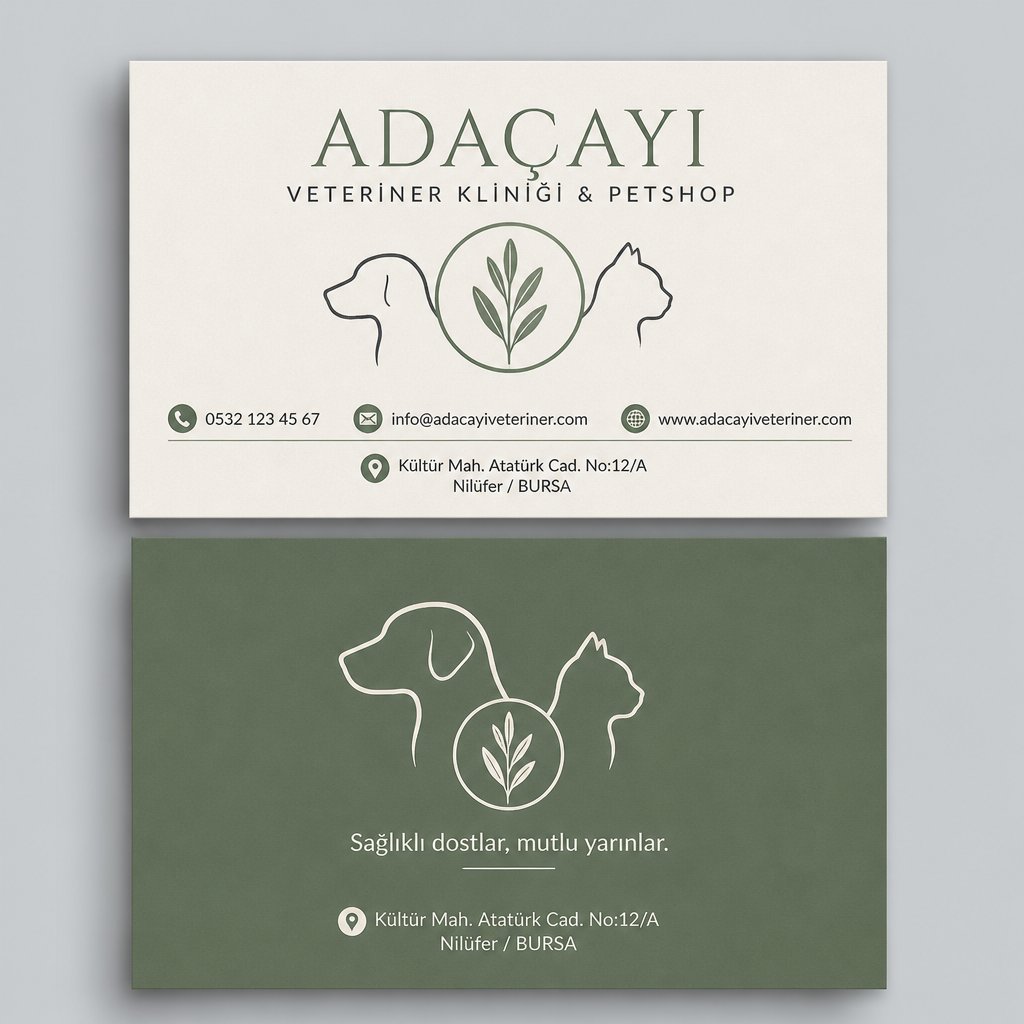 Adaçayı Veteriner Kliniği Veteriner Petshop Kartvizit Tasarımı 1 Adaçayı Veteriner Kliniği Veteriner Petshop Kartvizit Tasarımı