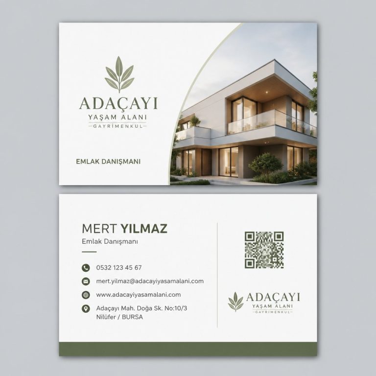 Adaçayı Yaşam Alanı Emlak Danışmanı Kartvizit Tasarımı