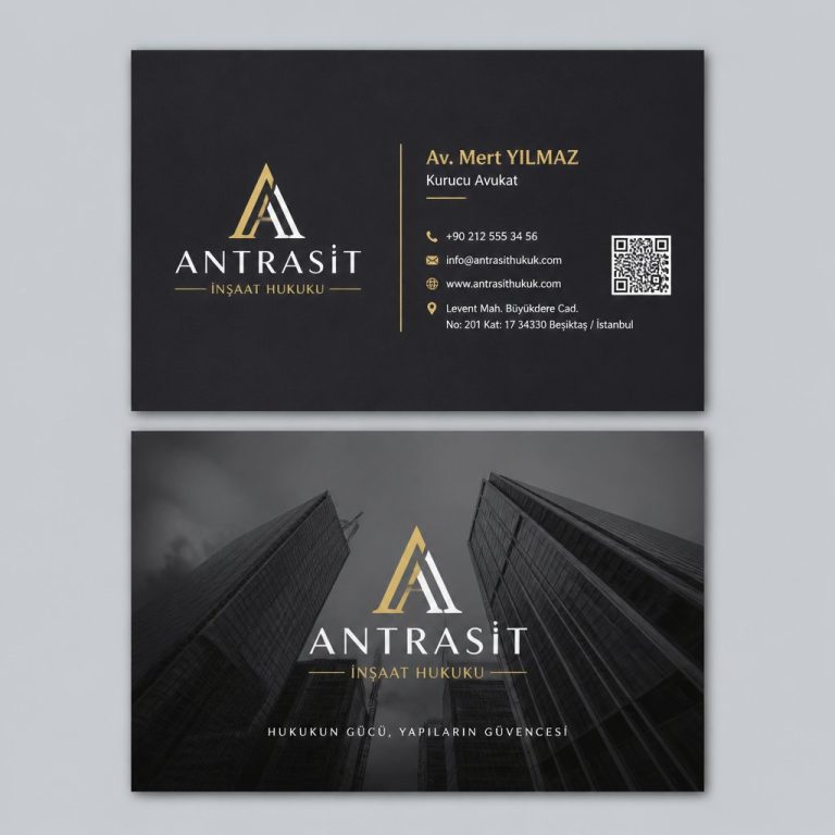 Antrasit İnşaat Hukuku Avukat Kartvizit Tasarımı