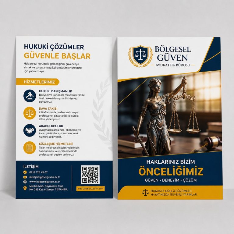 AvukatlıK BüRosu Bölgesel Güven Firmaya Özel Broşür Tasarımı AvukatlıK BüRosu Bölgesel Güven Firmaya Özel Broşür Tasarımı