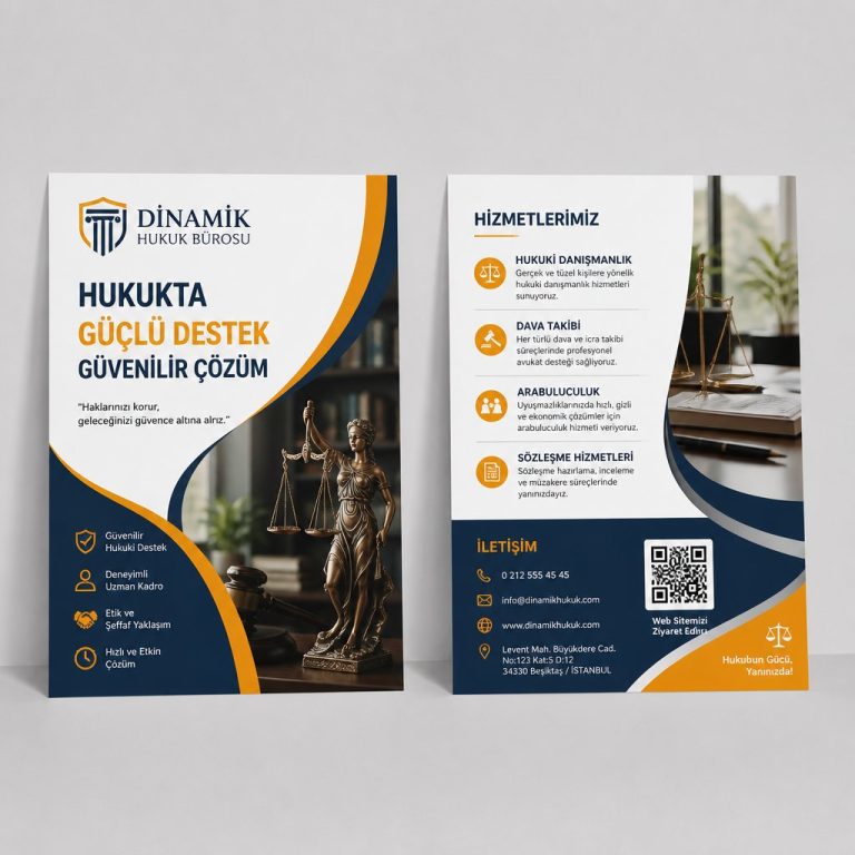 AvukatlıK BüRosu Dinamik Şerit Firmaya Özel Broşür Tasarımı AvukatlıK BüRosu Dinamik Şerit Firmaya Özel Broşür Tasarımı