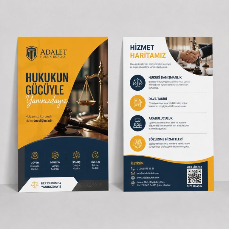 AvukatlıK BüRosu Hizmet Haritası Firmaya Özel Broşür Tasarımı
