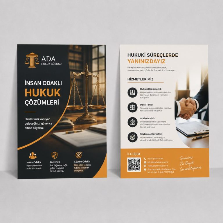 AvukatlıK BüRosu İnsan Odaklı Güven Firmaya Özel Broşür Tasarımı