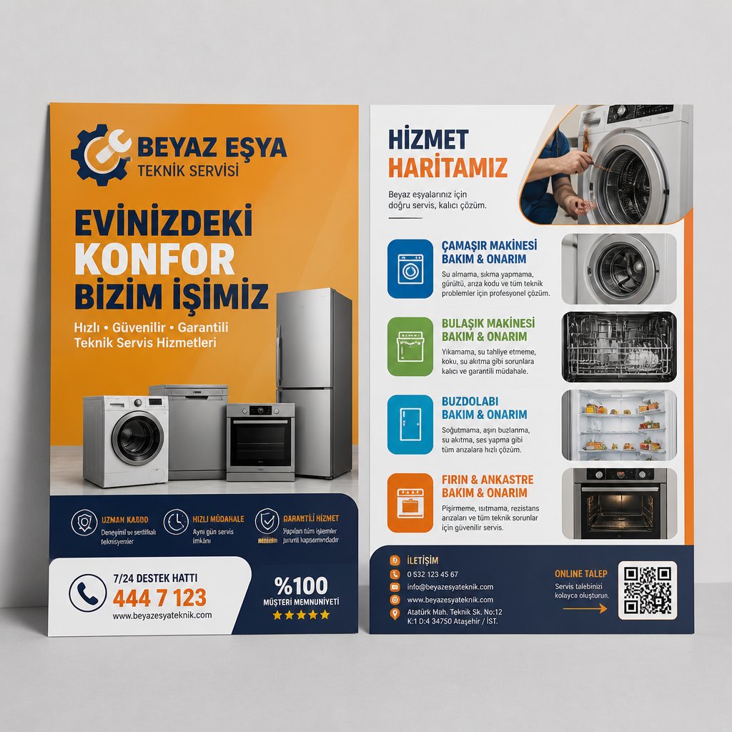 Beyaz EşYa Teknik Servisi Hizmet Haritası Firmaya Özel Broşür Tasarımı 1 Beyaz EşYa Teknik Servisi Hizmet Haritası Firmaya Özel Broşür Tasarımı
