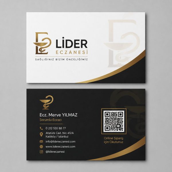 CMYK Gold Eczane Eczane Kartvizit Tasarımı
