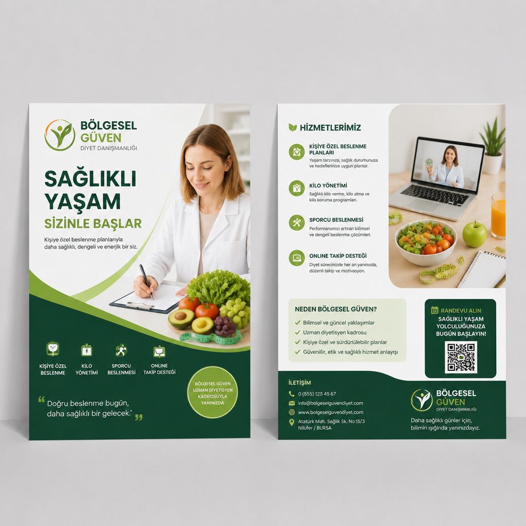 Diyetisyen DanışManlığı Bölgesel Güven Firmaya Özel Broşür Tasarımı 1 Diyetisyen DanışManlığı Bölgesel Güven Firmaya Özel Broşür Tasarımı