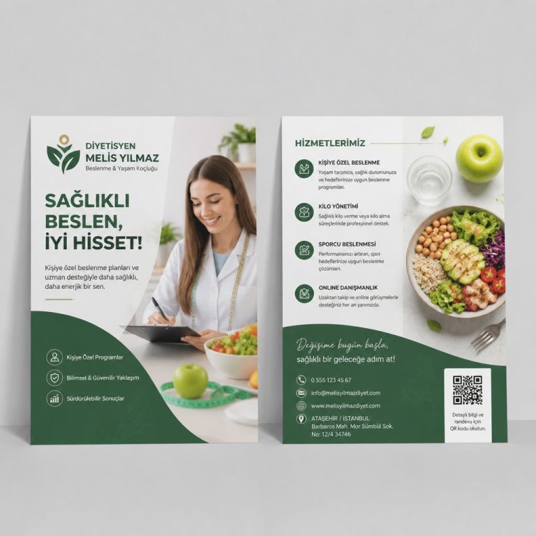 Diyetisyen DanışManlığı Editoryal Vitrin Firmaya Özel Broşür Tasarımı Diyetisyen DanışManlığı Editoryal Vitrin Firmaya Özel Broşür Tasarımı