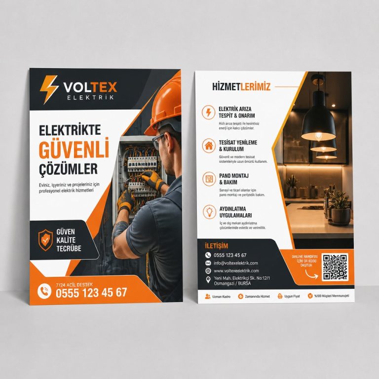 Elektrik Ustası Editoryal Vitrin Firmaya Özel Broşür Tasarımı