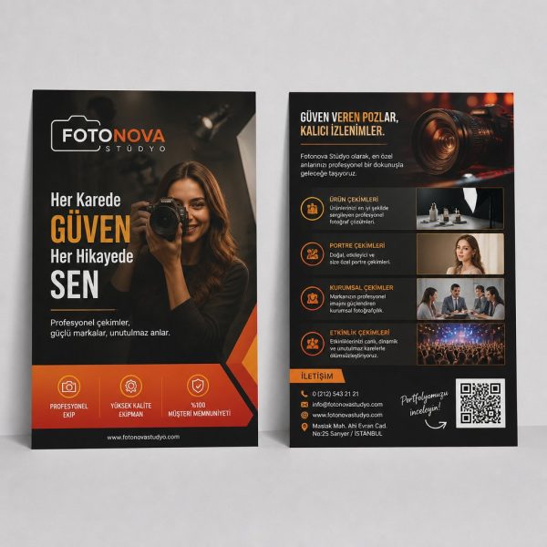 FotoğRaf StüDyosu İnsan Odaklı Güven Firmaya Özel Broşür Tasarımı