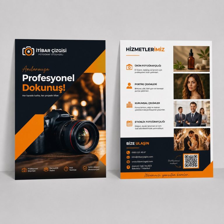 FotoğRaf StüDyosu İtibar Çizgisi Firmaya Özel Broşür Tasarımı FotoğRaf StüDyosu İtibar Çizgisi Firmaya Özel Broşür Tasarımı