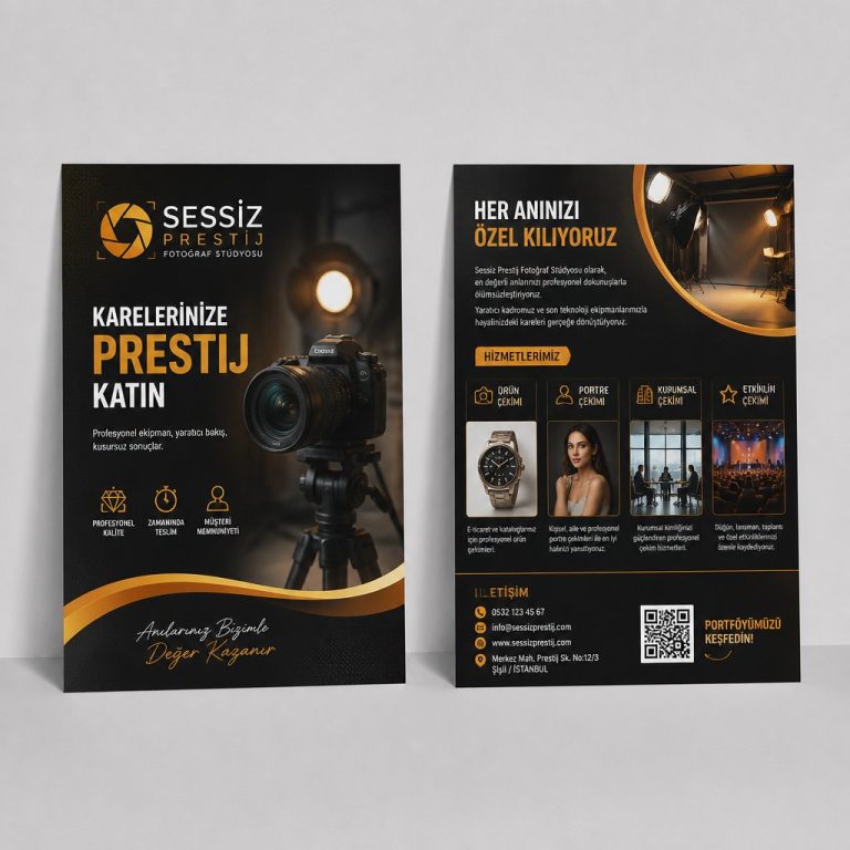FotoğRaf StüDyosu Sessiz Prestij Firmaya Özel Broşür Tasarımı FotoğRaf StüDyosu Sessiz Prestij Firmaya Özel Broşür Tasarımı