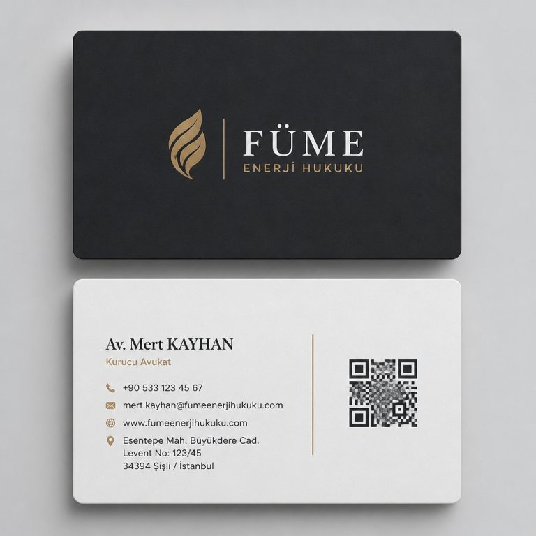 Füme Enerji Hukuku Avukat Kartvizit Tasarımı
