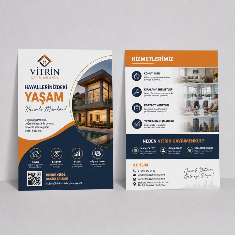 Gayrimenkul DanışManı Editoryal Vitrin Firmaya Özel Broşür Tasarımı Gayrimenkul DanışManı Editoryal Vitrin Firmaya Özel Broşür Tasarımı