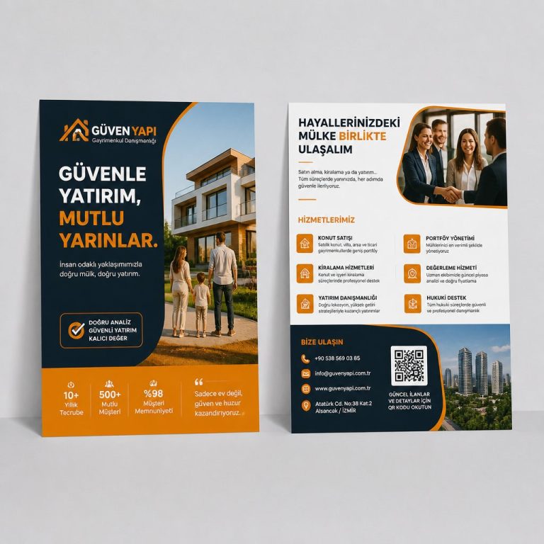 Gayrimenkul DanışManı İnsan Odaklı Güven Firmaya Özel Broşür Tasarımı Gayrimenkul DanışManı İnsan Odaklı Güven Firmaya Özel Broşür Tasarımı