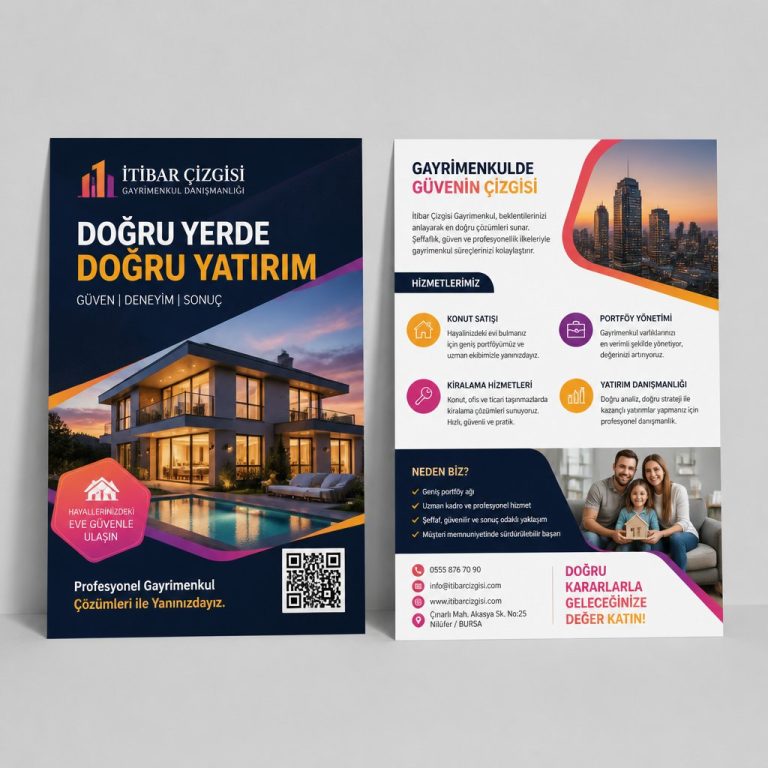 Gayrimenkul DanışManı İtibar Çizgisi Firmaya Özel Broşür Tasarımı Gayrimenkul DanışManı İtibar Çizgisi Firmaya Özel Broşür Tasarımı