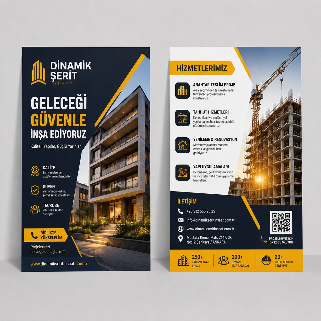 İnşAat Firması Dinamik Şerit Firmaya Özel Broşür Tasarımı 1 İnşAat Firması Dinamik Şerit Firmaya Özel Broşür Tasarımı