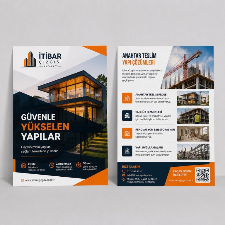 İnşAat Firması İtibar Çizgisi Firmaya Özel Broşür Tasarımı İnşAat Firması İtibar Çizgisi Firmaya Özel Broşür Tasarımı