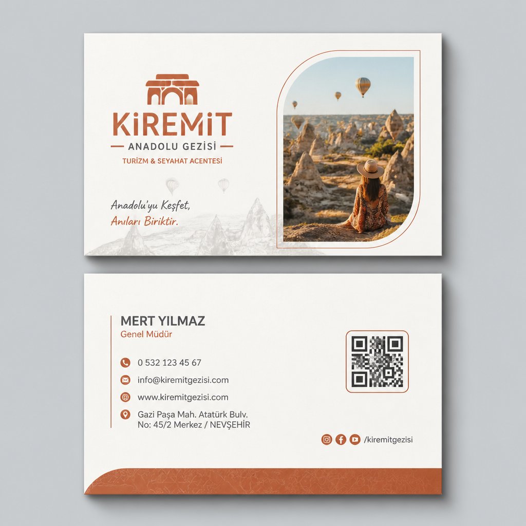 Kiremit Anadolu Gezisi Turizm Seyahat Acentesi Kartvizit Tasarımı 1 Kiremit Anadolu Gezisi Turizm Seyahat Acentesi Kartvizit Tasarımı