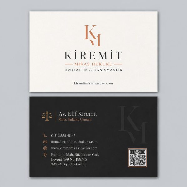Kiremit Miras Hukuku Avukat Kartvizit Tasarımı