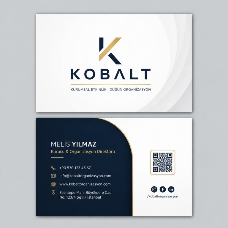 Kobalt Kurumsal Etkinlik Düğün Organizasyon Kartvizit Tasarımı Kobalt Kurumsal Etkinlik Düğün Organizasyon Kartvizit Tasarımı