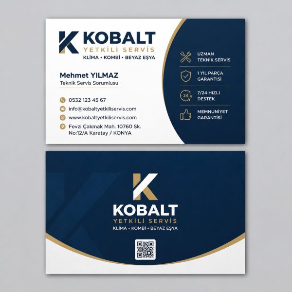 Kobalt Yetkili Servis Klima Kombi Servisi Kartvizit Tasarımı