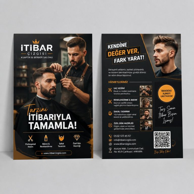 KuaföR Ve Berber Salonu İtibar Çizgisi Firmaya Özel Broşür Tasarımı KuaföR Ve Berber Salonu İtibar Çizgisi Firmaya Özel Broşür Tasarımı