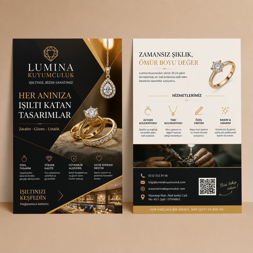 Kuyum MağAzası Dinamik Şerit Firmaya Özel Broşür Tasarımı 1 Kuyum MağAzası Dinamik Şerit Firmaya Özel Broşür Tasarımı