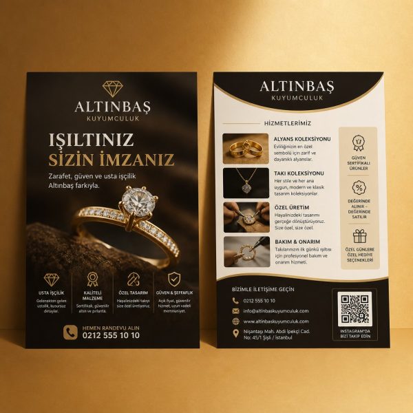 Kuyum MağAzası Sessiz Prestij Firmaya Özel Broşür Tasarımı