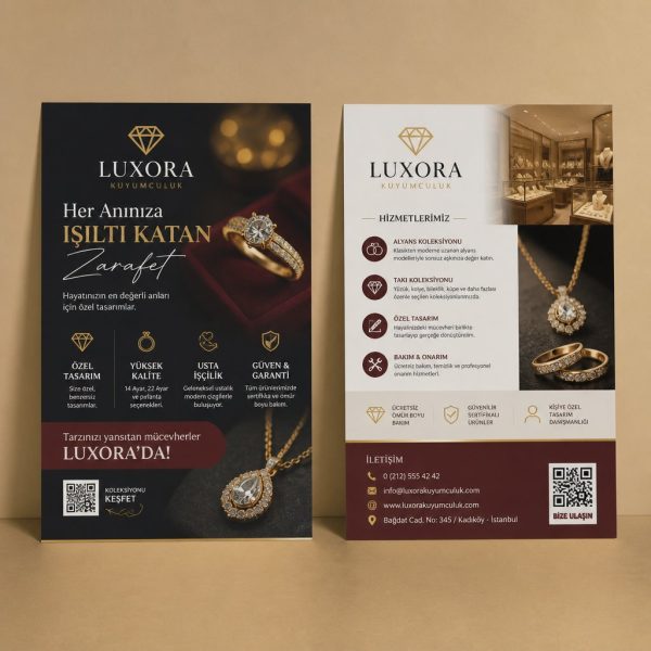 Kuyum MağAzası Teknik Grid Firmaya Özel Broşür Tasarımı