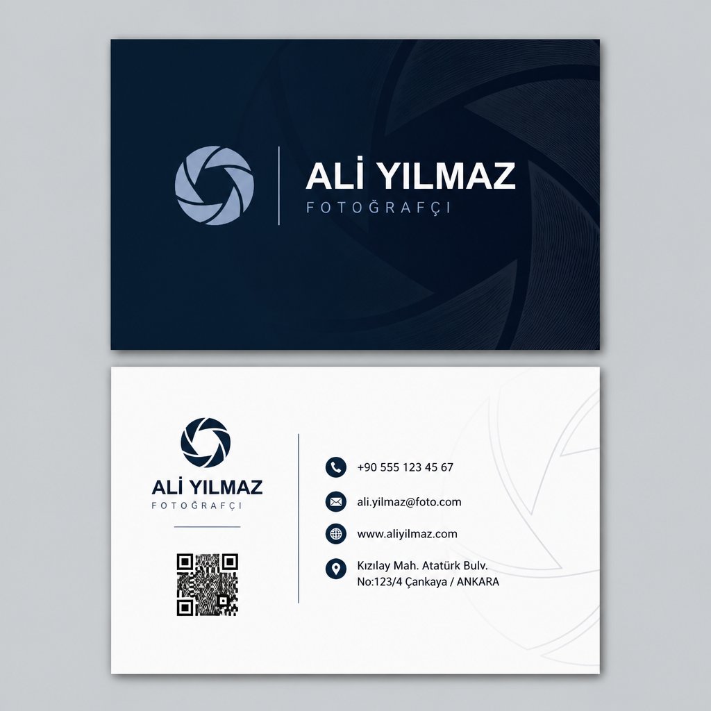 Lacivert Diyafram Çizgisi Fotoğrafçı Kartvizit Tasarımı 1 Lacivert Diyafram Çizgisi Fotoğrafçı Kartvizit Tasarımı