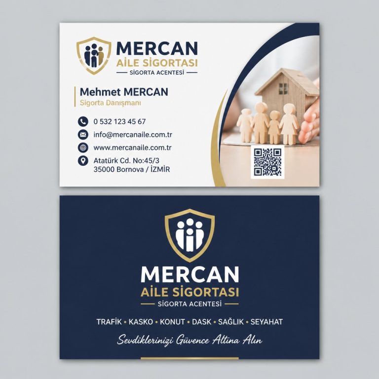 Mercan Aile Sigortası Sigorta Acentesi Kartvizit Tasarımı Mercan Aile Sigortası Sigorta Acentesi Kartvizit Tasarımı