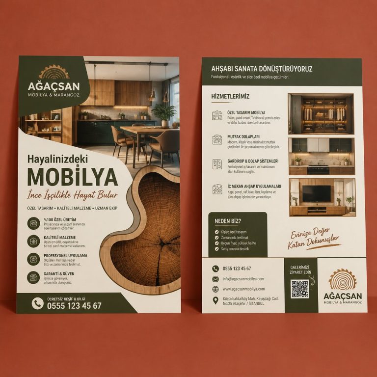Mobilya Ve Marangoz AtöLyesi Editoryal Vitrin Firmaya Özel Broşür Tasarımı Mobilya Ve Marangoz AtöLyesi Editoryal Vitrin Firmaya Özel Broşür Tasarımı