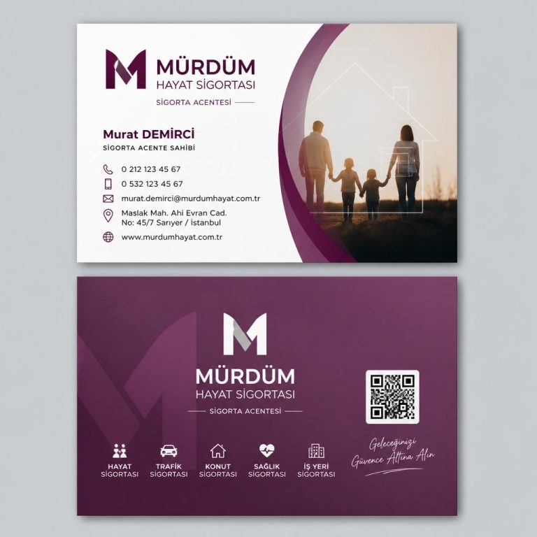 Mürdüm Hayat Sigortası Sigorta Acentesi Kartvizit Tasarımı Mürdüm Hayat Sigortası Sigorta Acentesi Kartvizit Tasarımı