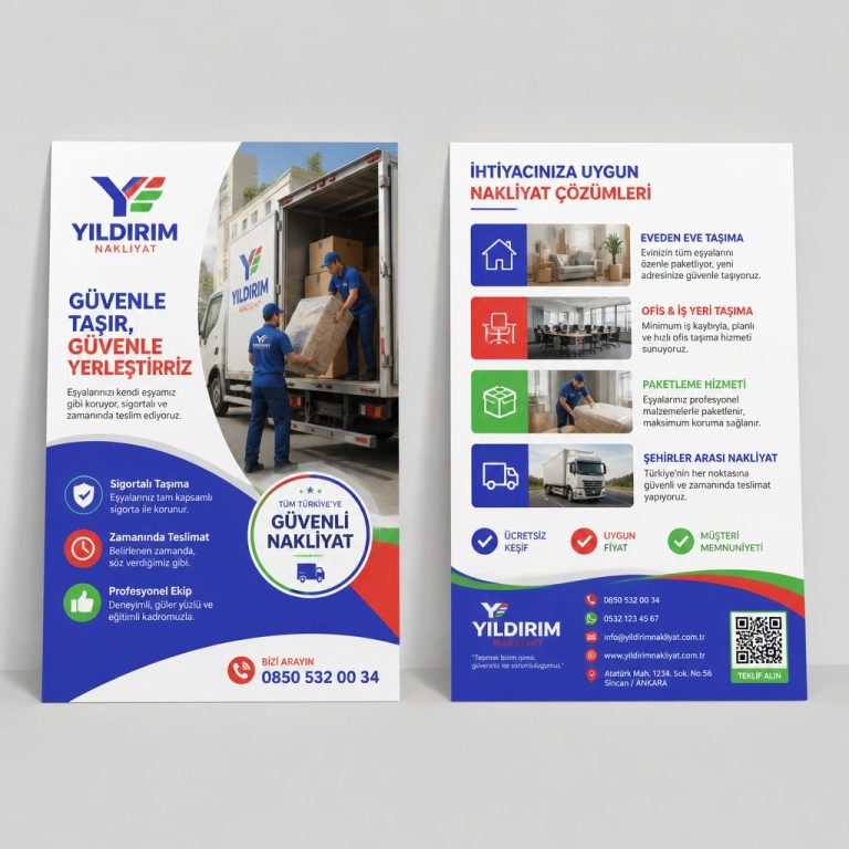 Nakliyat Firması Editoryal Vitrin Firmaya Özel Broşür Tasarımı