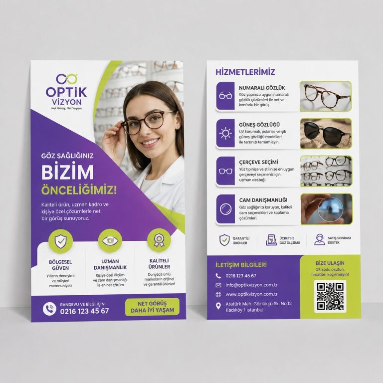 Optik MağAzası Bölgesel Güven Firmaya Özel Broşür Tasarımı Optik MağAzası Bölgesel Güven Firmaya Özel Broşür Tasarımı