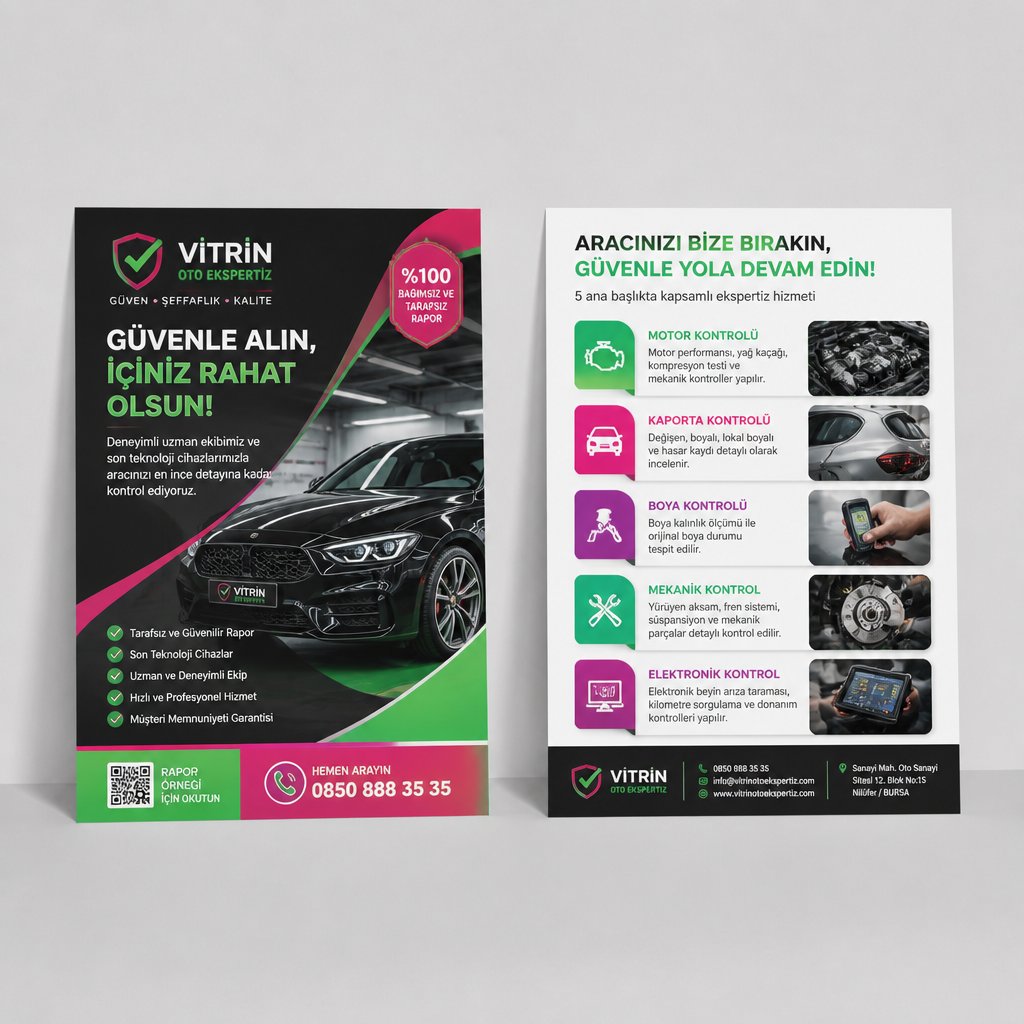Oto Ekspertiz Merkezi Editoryal Vitrin Firmaya Özel Broşür Tasarımı 1 Oto Ekspertiz Merkezi Editoryal Vitrin Firmaya Özel Broşür Tasarımı
