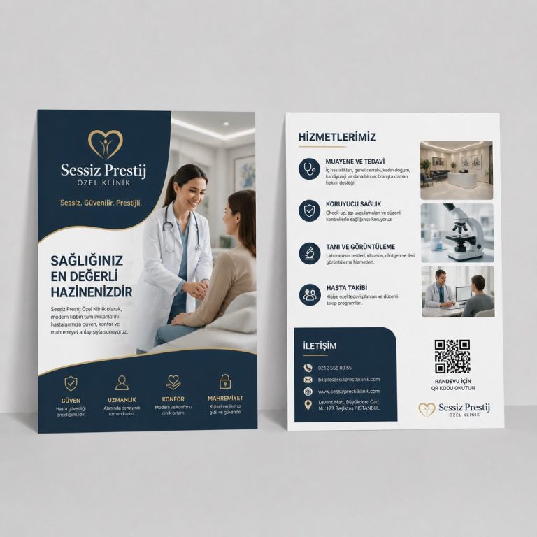 öZel Klinik Sessiz Prestij Firmaya Özel Broşür Tasarımı