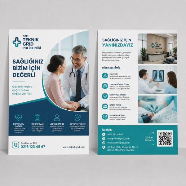 öZel Klinik Teknik Grid Firmaya Özel Broşür Tasarımı