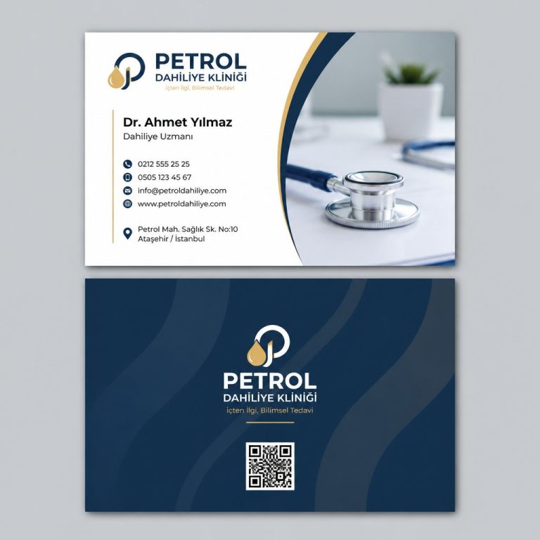 Petrol Dahiliye Kliniği Doktor Klinik Kartvizit Tasarımı Petrol Dahiliye Kliniği Doktor Klinik Kartvizit Tasarımı