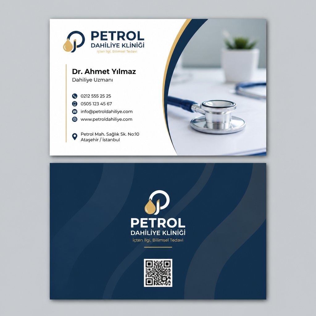 Petrol Dahiliye Kliniği Doktor Klinik Kartvizit Tasarımı 1 Petrol Dahiliye Kliniği Doktor Klinik Kartvizit Tasarımı