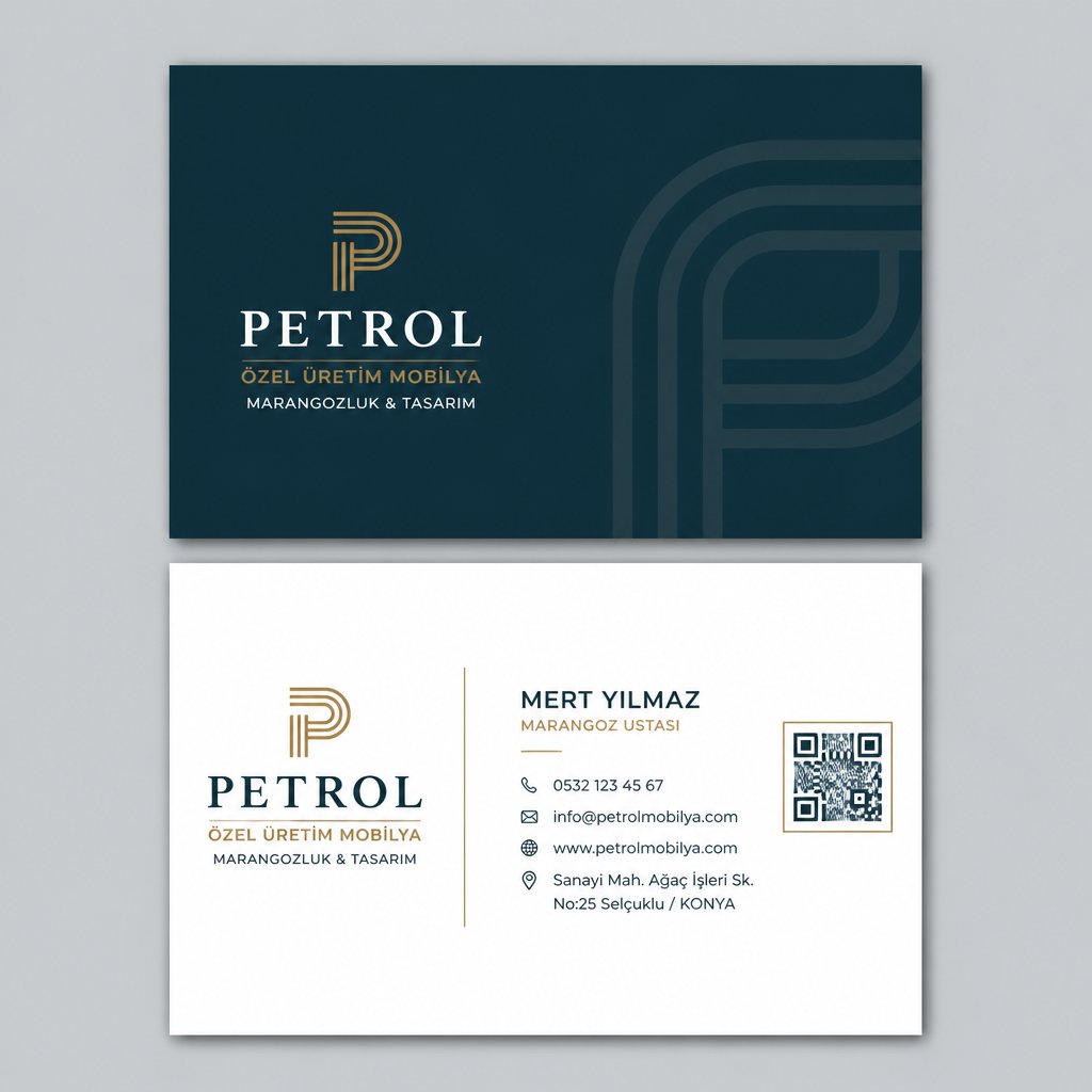 Petrol Özel Üretim Mobilyacı Marangoz Kartvizit Tasarımı 1 Petrol Özel Üretim Mobilyacı Marangoz Kartvizit Tasarımı