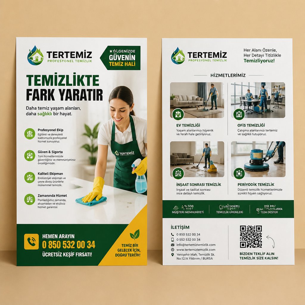 Profesyonel Temizlik Firması Bölgesel Güven Firmaya Özel Broşür Tasarımı 1 Profesyonel Temizlik Firması Bölgesel Güven Firmaya Özel Broşür Tasarımı