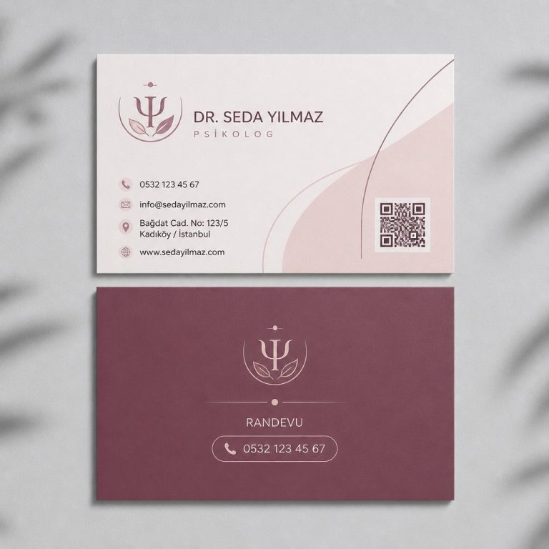 Pudra Yumuşak Denge Psikolog Kartvizit Tasarımı Pudra Yumuşak Denge Psikolog Kartvizit Tasarımı