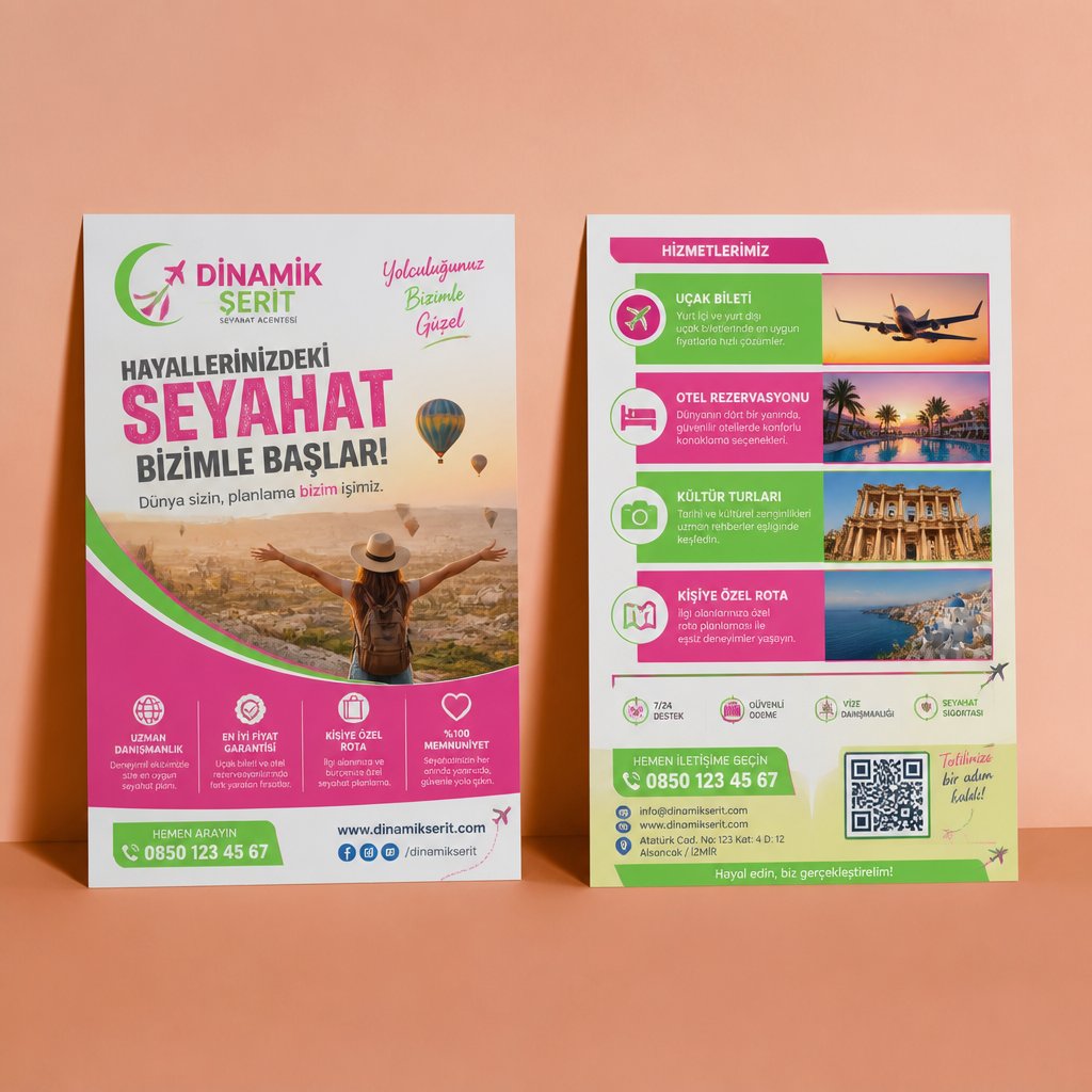 Seyahat Acentesi Dinamik Şerit Firmaya Özel Broşür Tasarımı 1 Seyahat Acentesi Dinamik Şerit Firmaya Özel Broşür Tasarımı