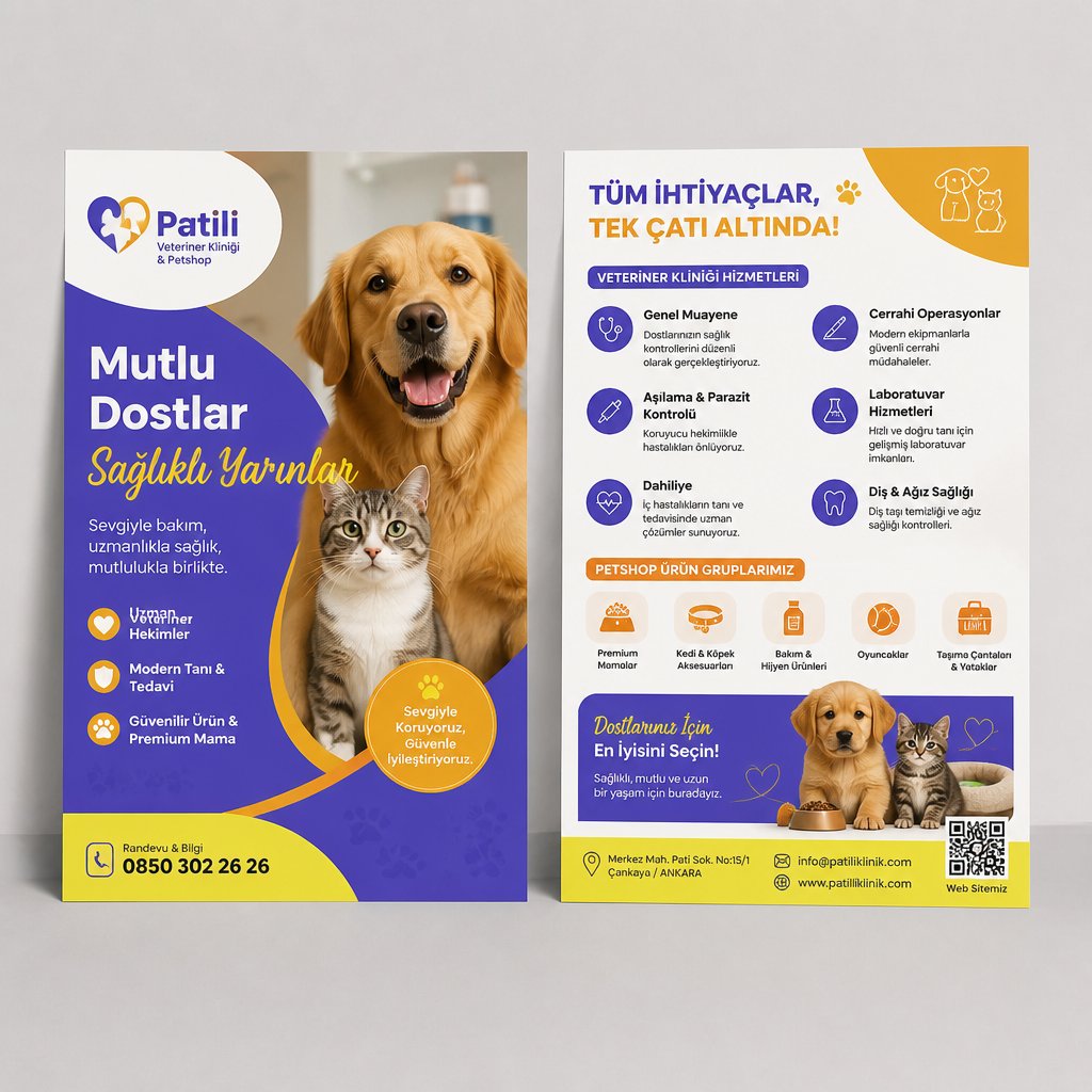 Veteriner Kliniğİ Ve Petshop Editoryal Vitrin Firmaya Özel Broşür Tasarımı 1 Veteriner Kliniğİ Ve Petshop Editoryal Vitrin Firmaya Özel Broşür Tasarımı