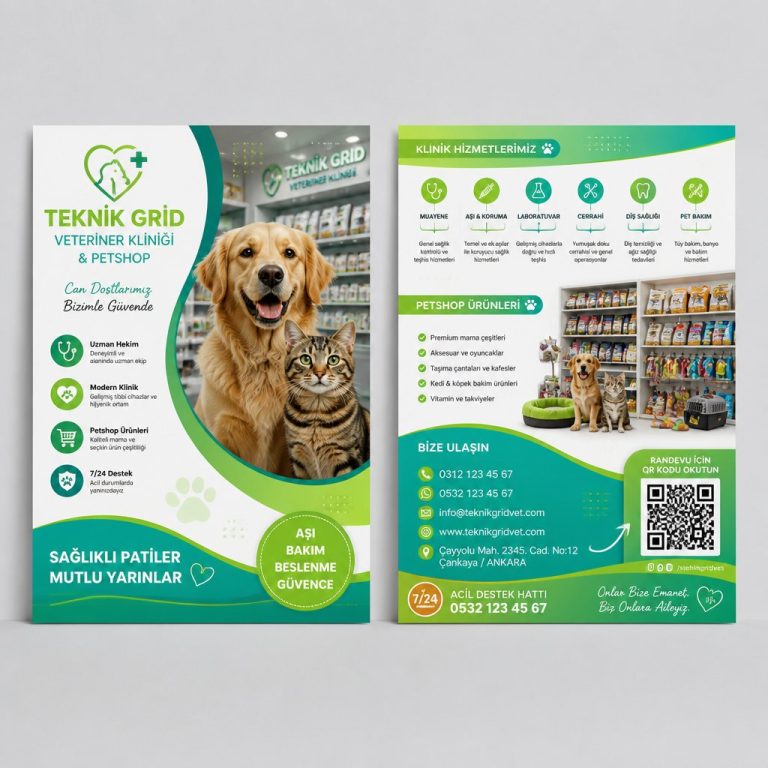 Veteriner Kliniğİ Ve Petshop Teknik Grid Firmaya Özel Broşür Tasarımı Veteriner Kliniğİ Ve Petshop Teknik Grid Firmaya Özel Broşür Tasarımı